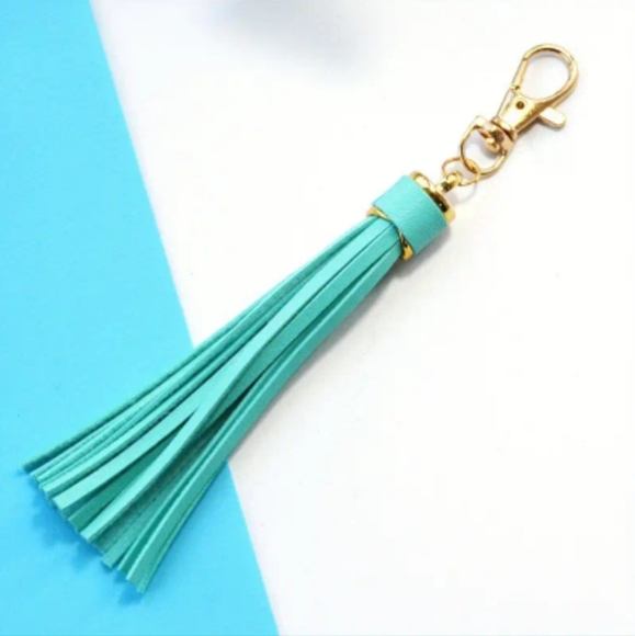 🆕️ Leather Tassel Keychain, 5.5” inch Pendant Charms, Handbag Phone Key - Picture 8 of 15